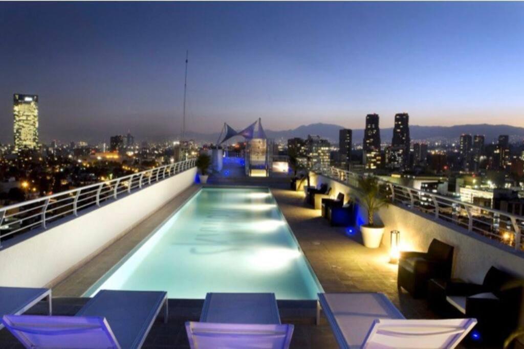 شقة Polanco Pool Amazing View Gym Parking مدينة مكسيكو المظهر الخارجي الصورة